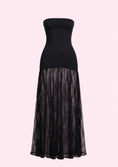 Load image into Gallery viewer, Strapless Lace Maxi Dress