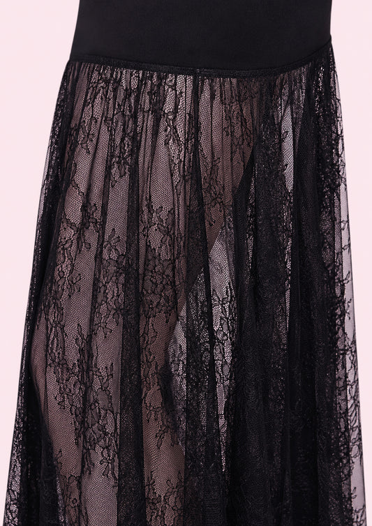 Strapless Lace Maxi Dress