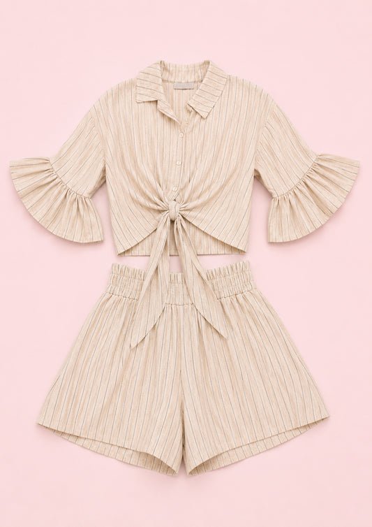 Striped Linen Co-Ord Set