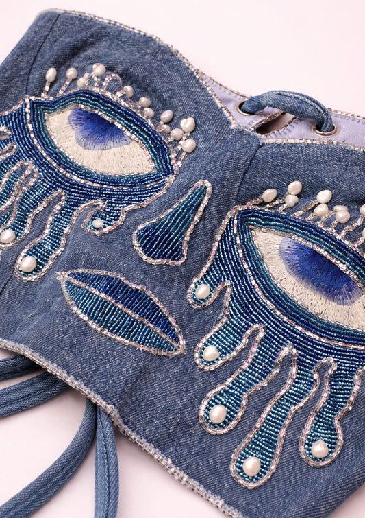 Shaman Ibiza Handmade Denim Corset