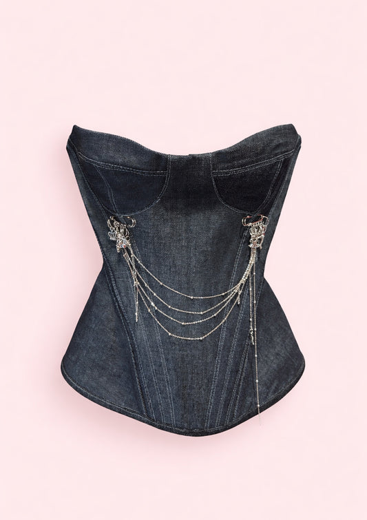 Оформящ дънков корсет KALLA