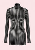 Load image into Gallery viewer, Sheer Striped Mesh Dress