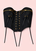 Load image into Gallery viewer, Black Corset with Gold Zippers