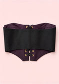 Load image into Gallery viewer, Black Corset with Gold Zippers