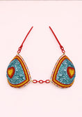 Load image into Gallery viewer, Colorful bra with heart designs on a white background