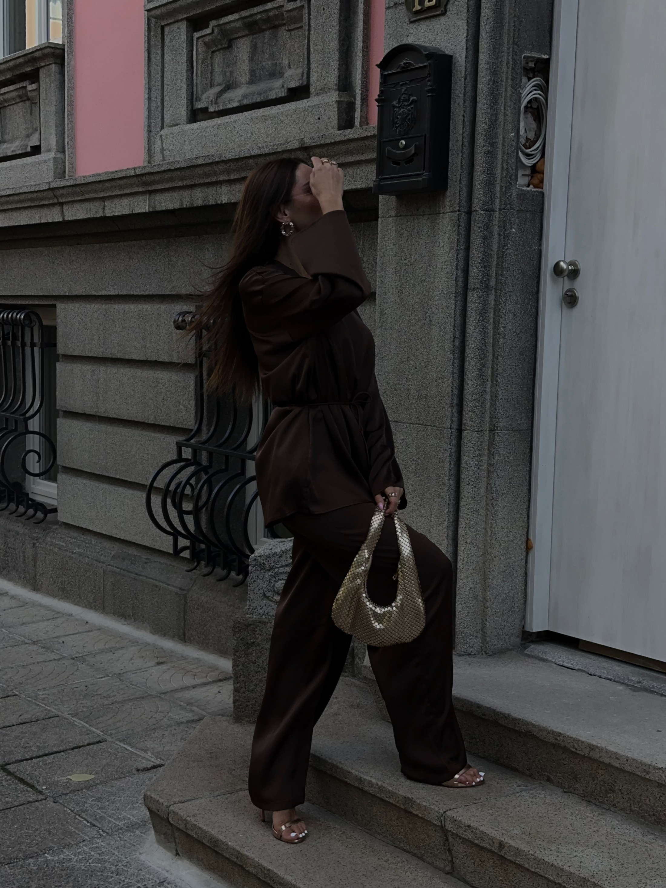 The Espresso Satin Set