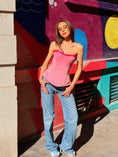 Load image into Gallery viewer, Pink Satin Corset KALLA CLOTHING