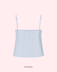 Заредете изображението в програмата за преглед на галерия, Light blue striped camisole with thin straps on a pink background