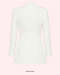 Заредете изображението в програмата за преглед на галерия, White blazer with pink accents on a light pink background