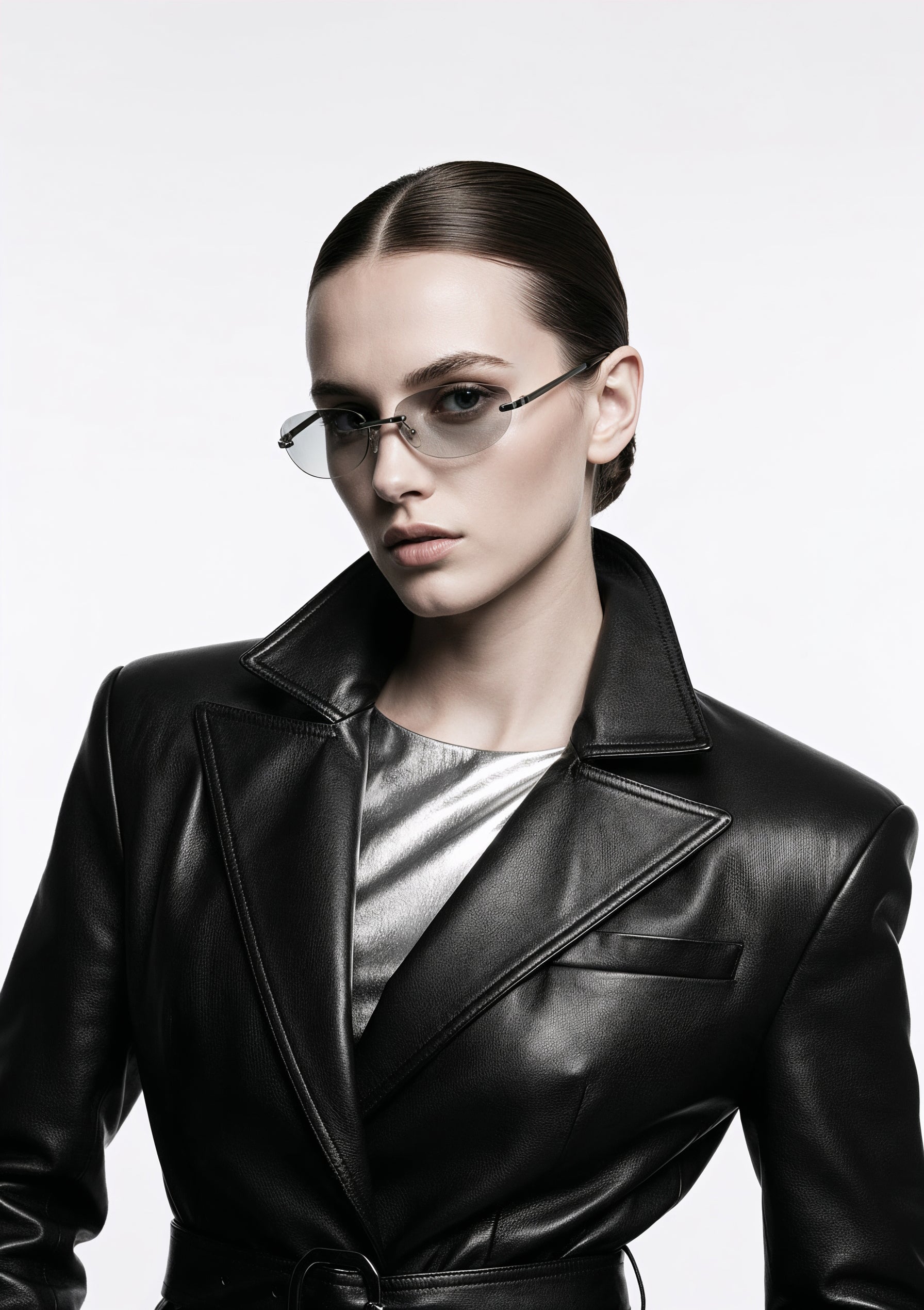 Retro Frameless Oval Glasses