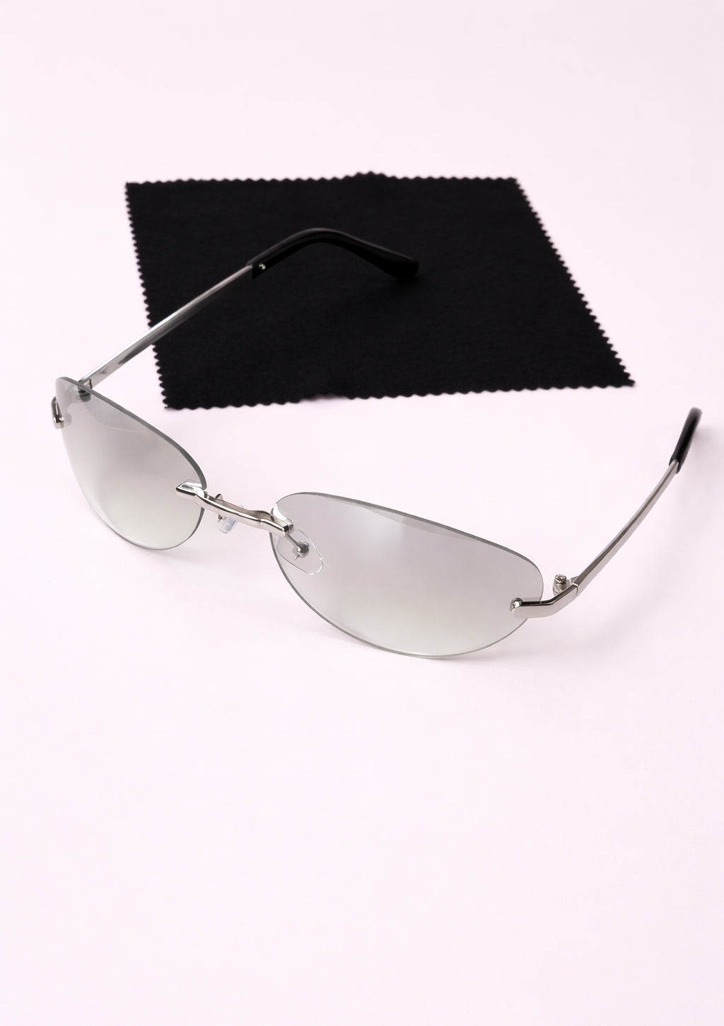 Retro Frameless Oval Glasses