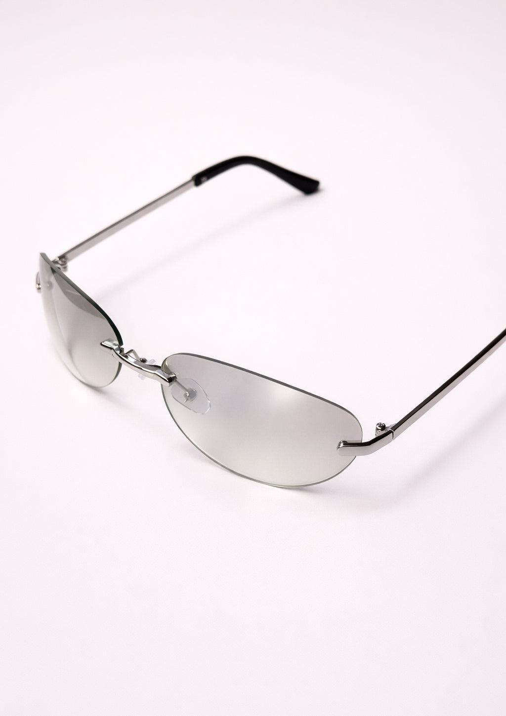 Retro Frameless Oval Glasses