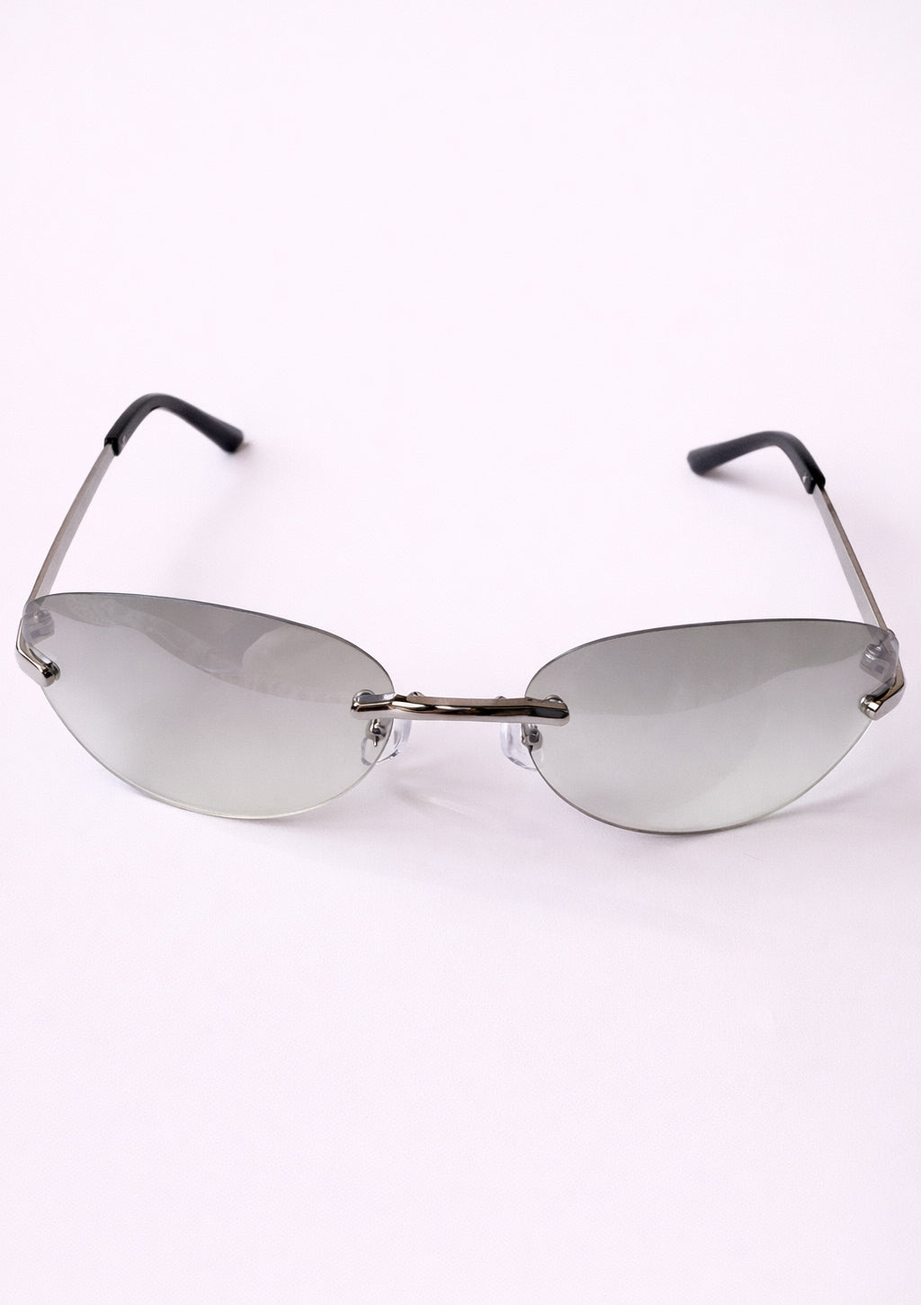 Retro Frameless Oval Glasses