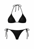 Black Crystal Triangle Bikini Set