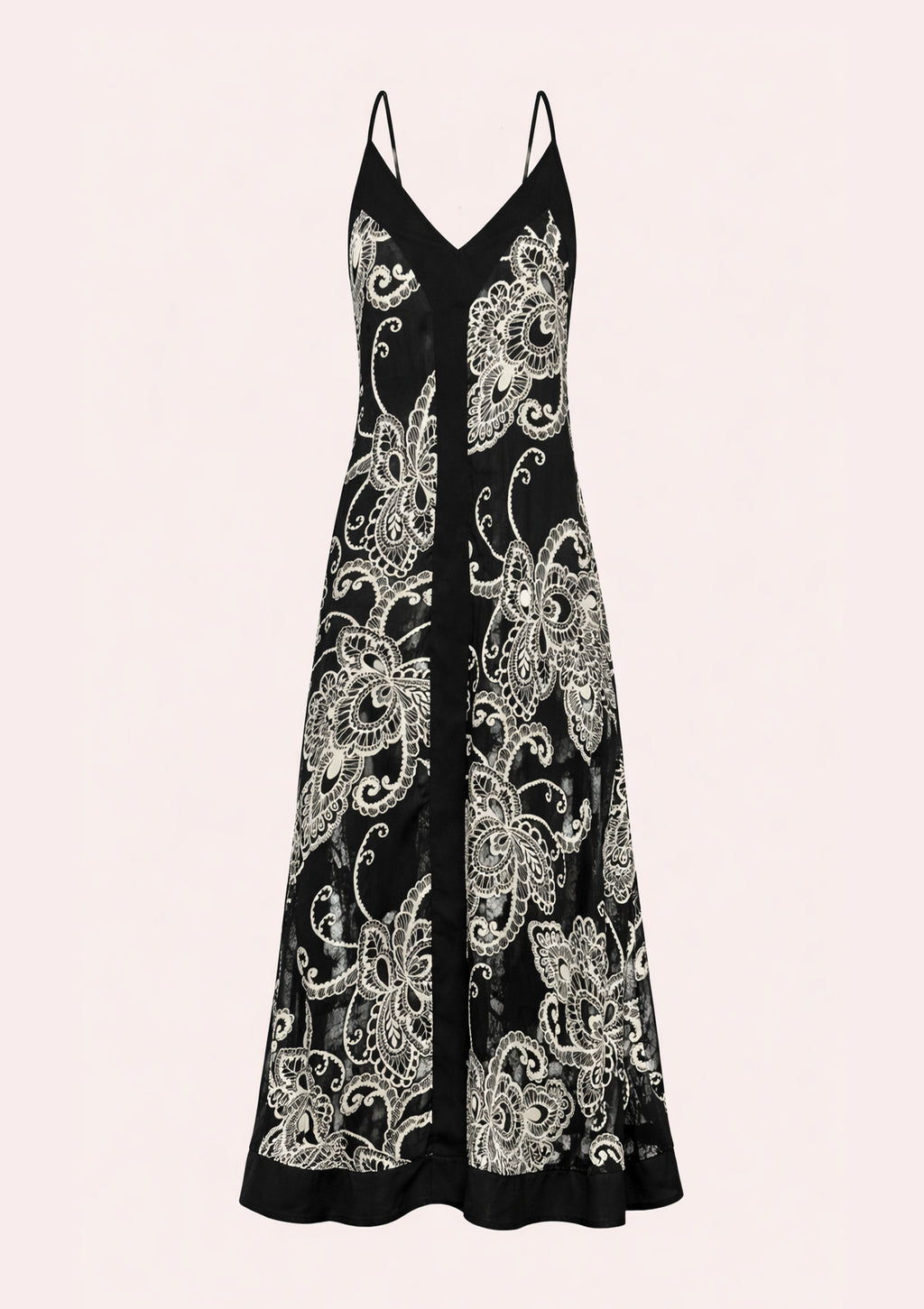 Long dress with thin straps – daytime look