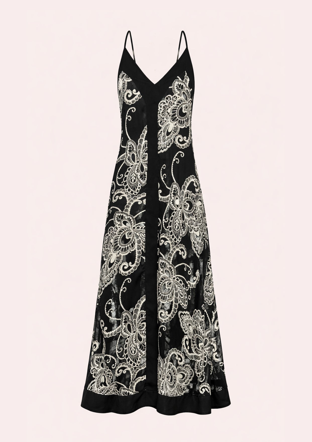 Long dress with thin straps – daytime look