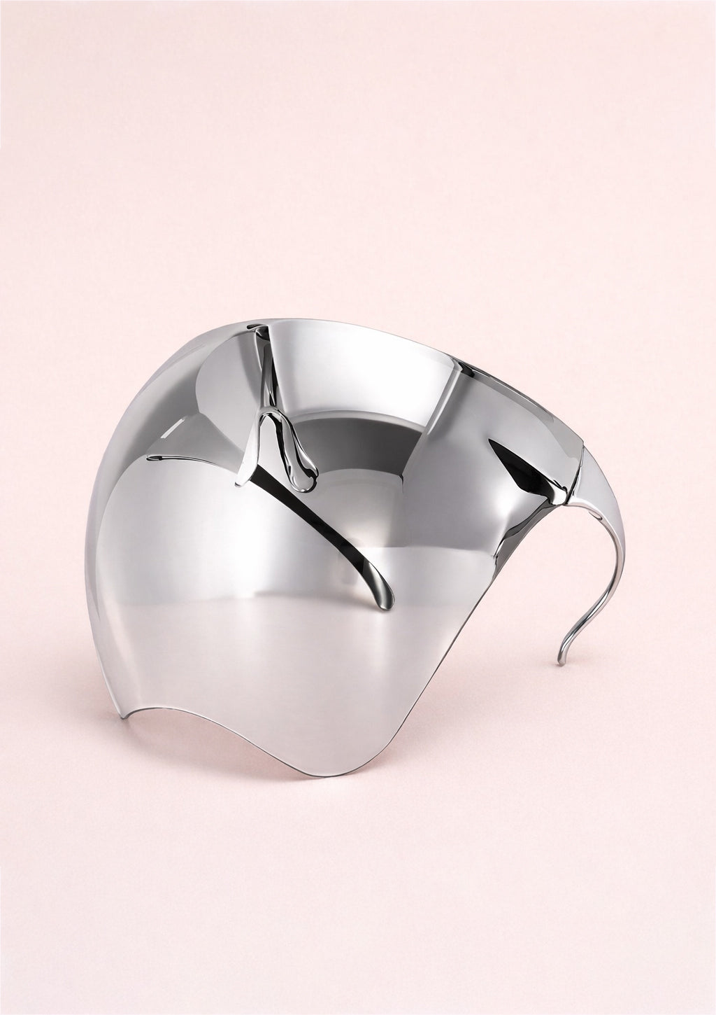 Silver Sculptural Face Mask