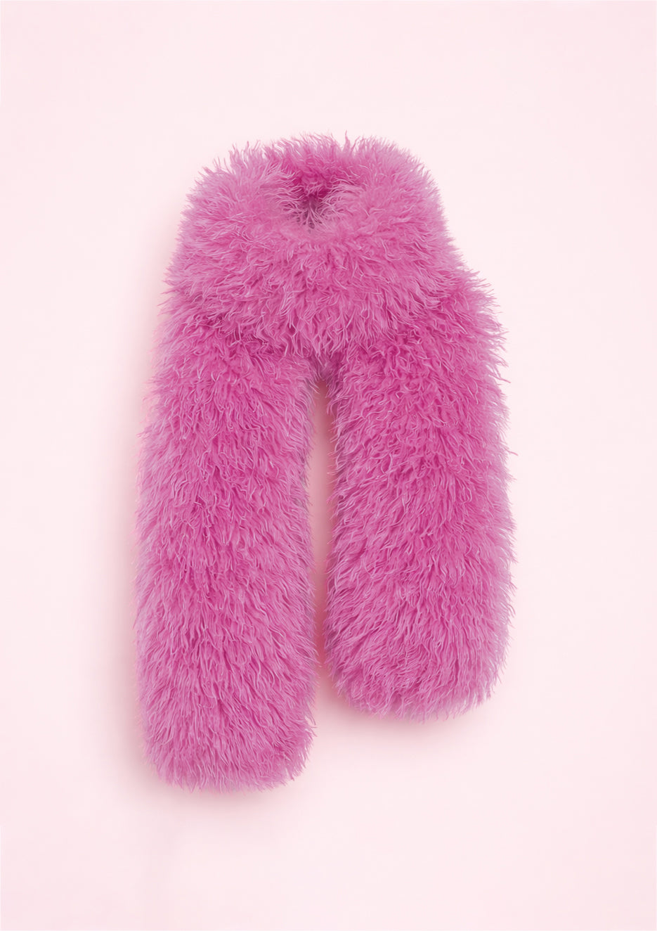 Pink fluffy scarf