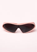 Pink Futuristic Shield Sunglasses
