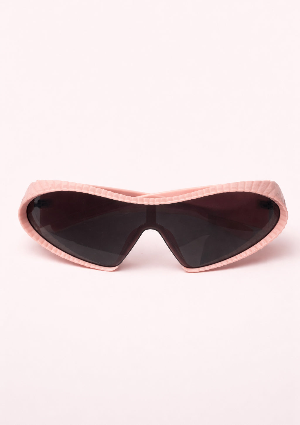 Pink Futuristic Shield Sunglasses