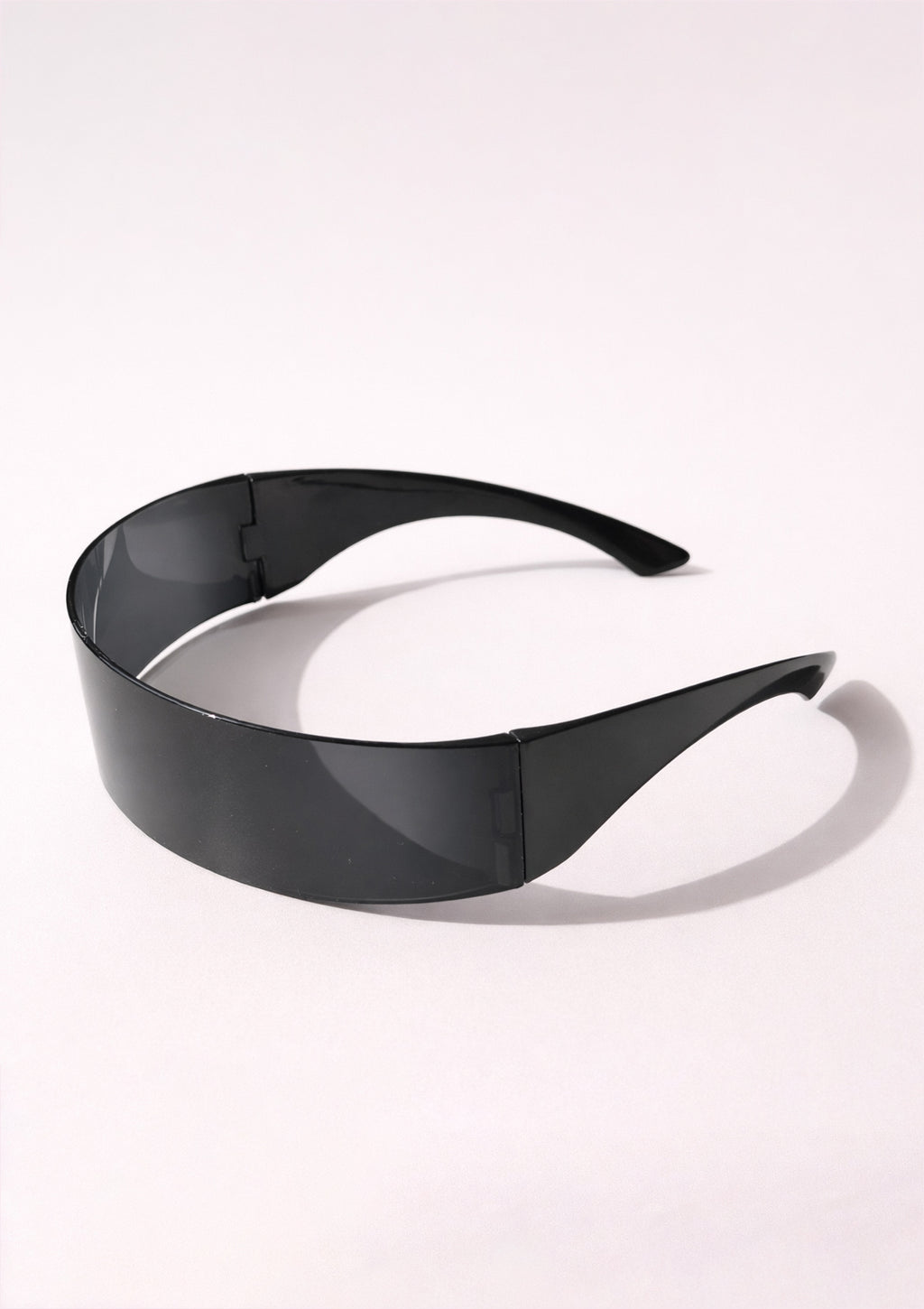 Black Futuristic Shield Sunglasses