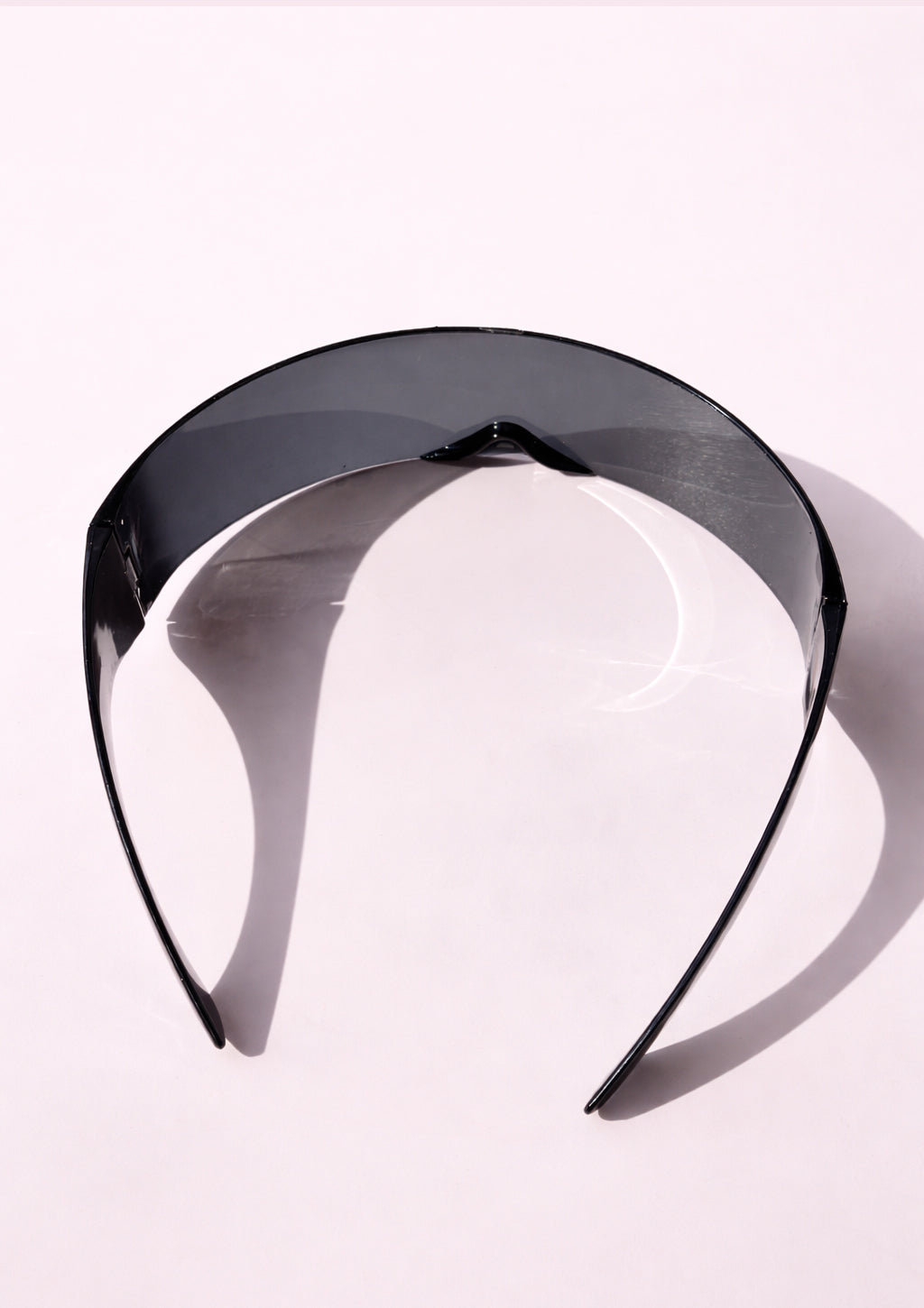 Black Futuristic Shield Sunglasses