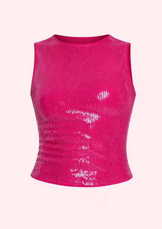 Hot Sugar топ с пайети в розово