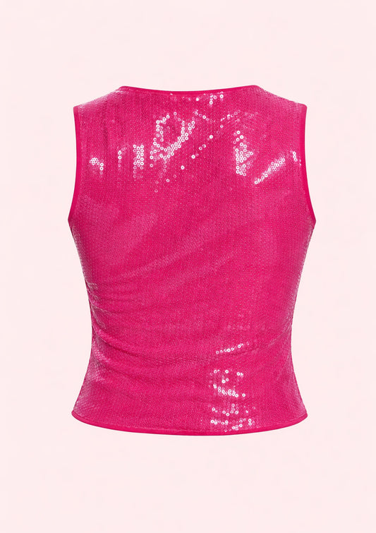 Hot Sugar топ с пайети в розово