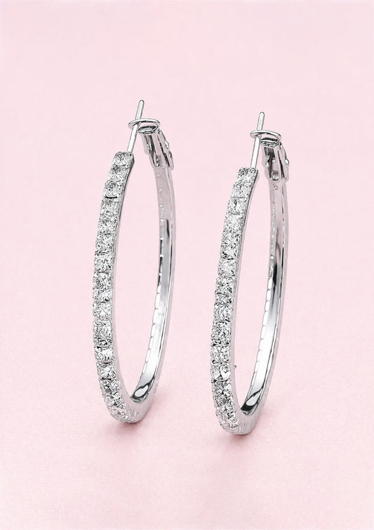 Обеци Diamond Look халки