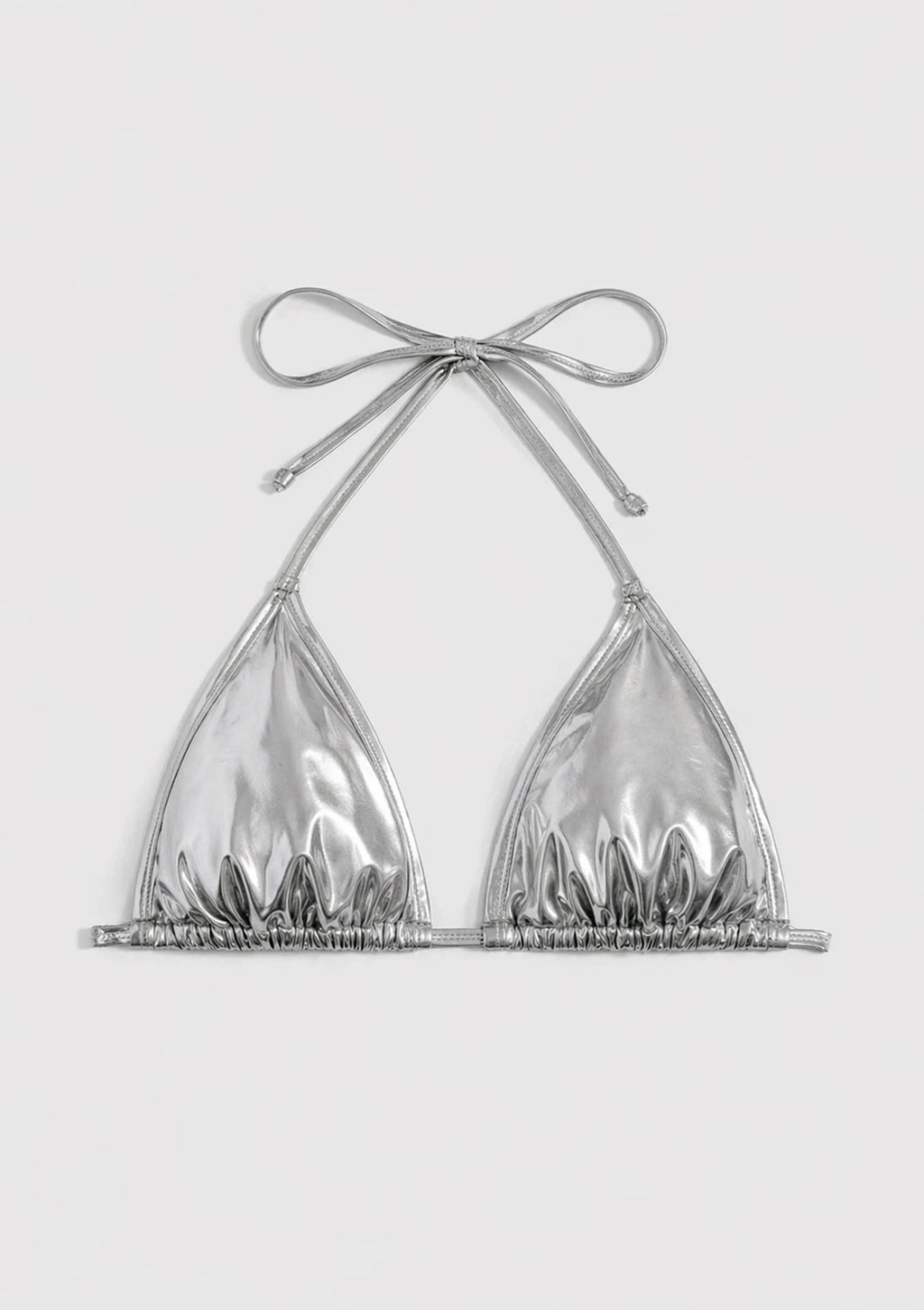 Silver Chrome Bra Top