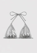 Silver Chrome Bra Top
