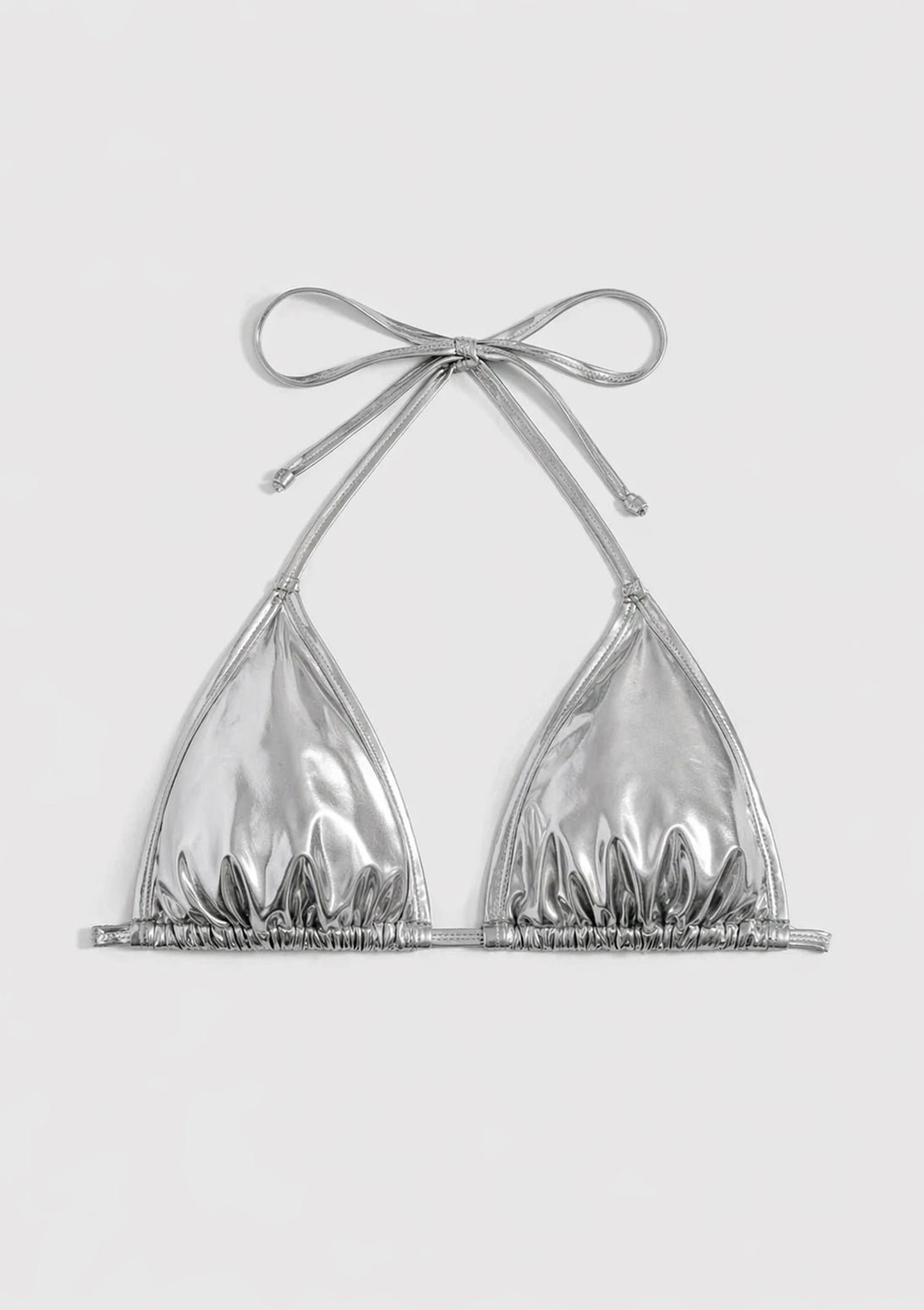 Silver Chrome Bra Top
