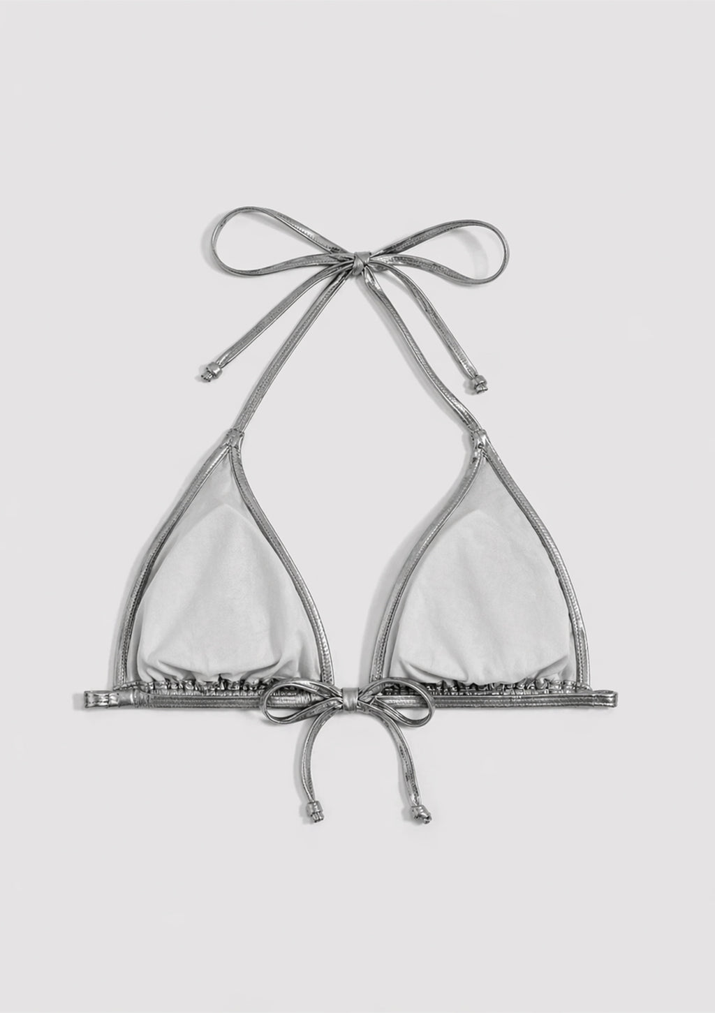Silver Chrome Bra Top