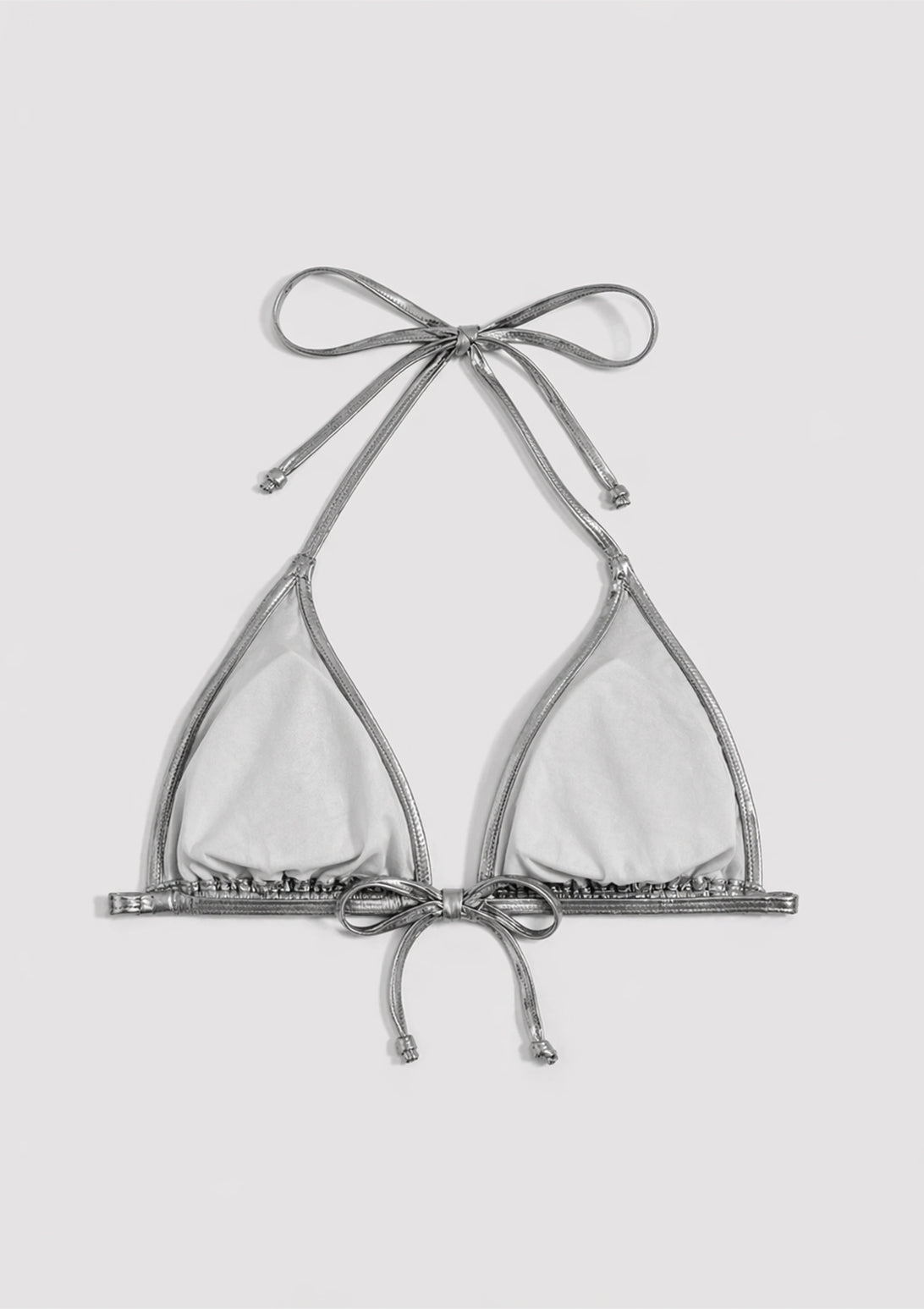 Silver Chrome Bra Top