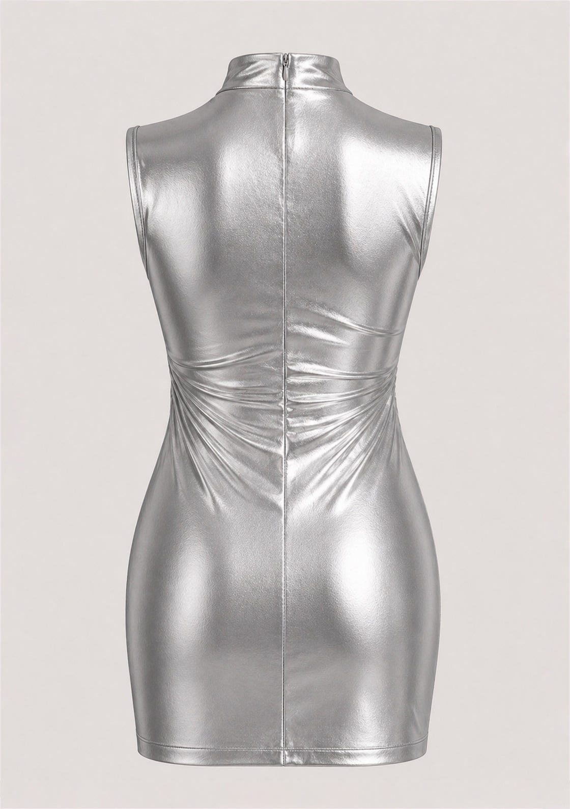 Soft Silver Mini Dress