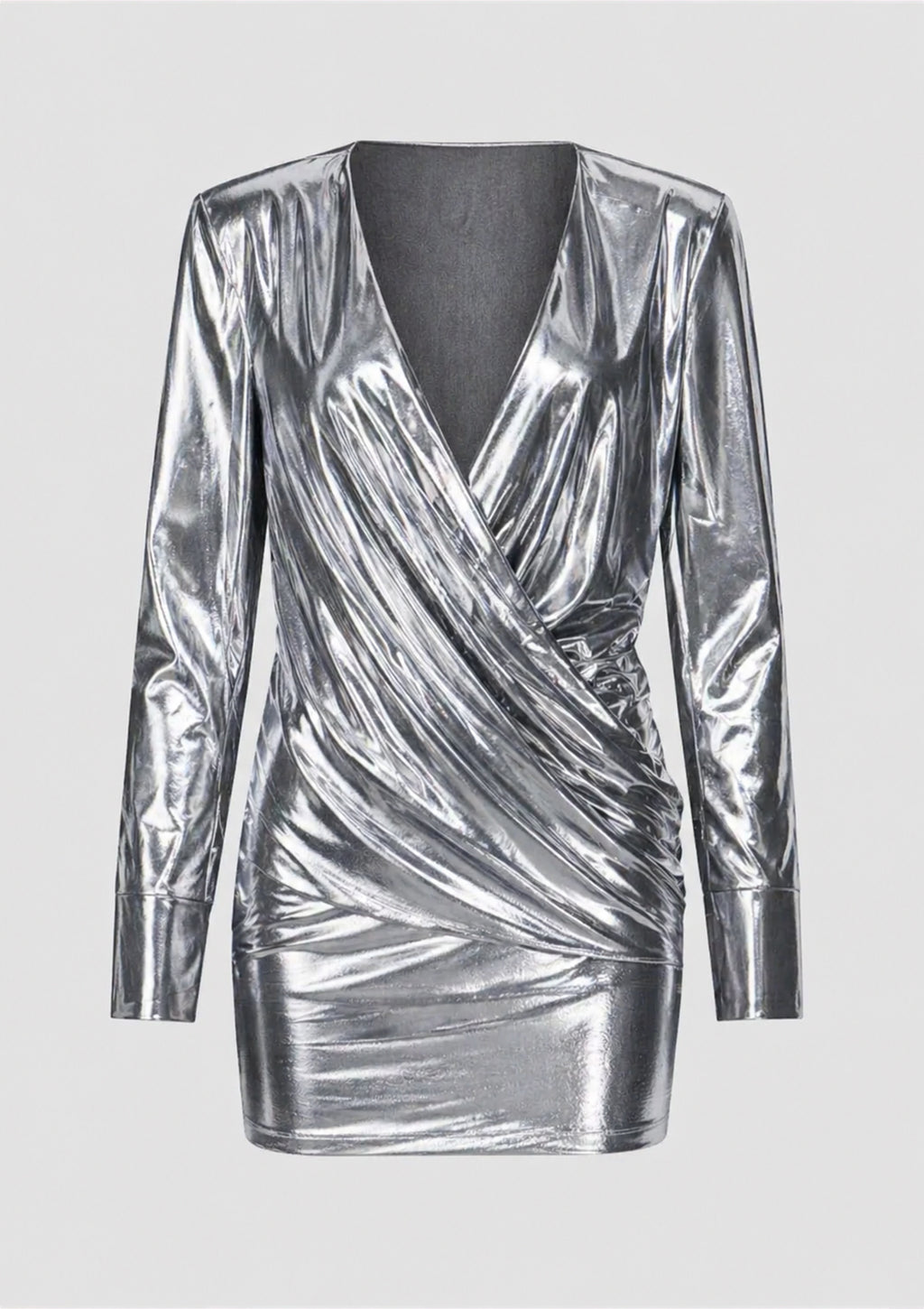 Wet Chrome Mini Dress