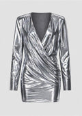 Wet Chrome Mini Dress