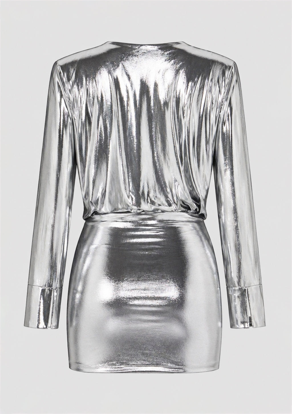 Wet Chrome Mini Dress