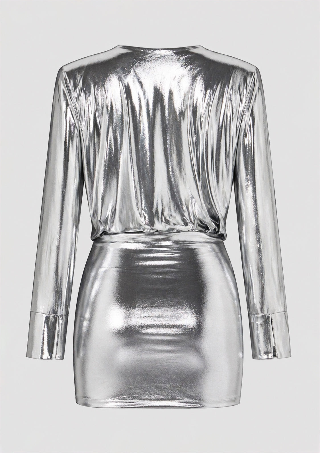 Wet Chrome Mini Dress