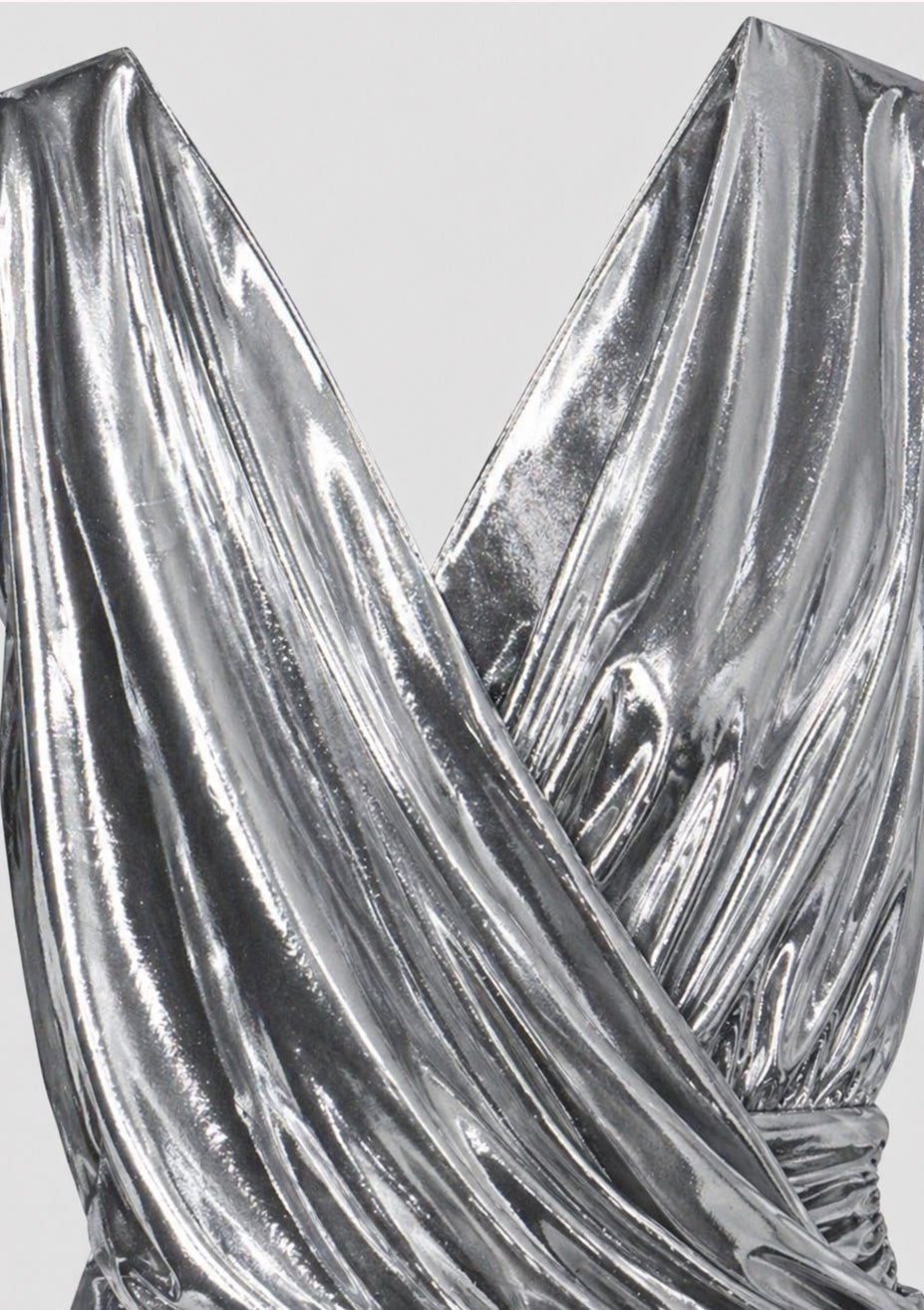 Wet Chrome Mini Dress
