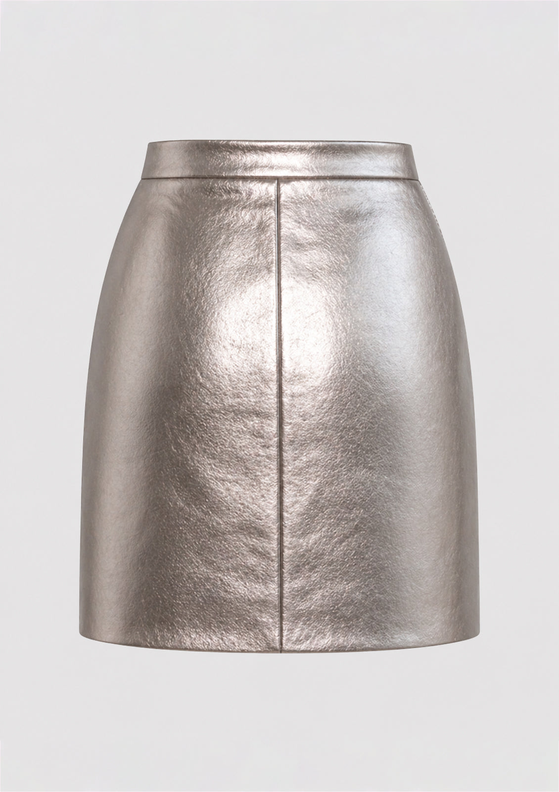 Metallic Silver Mini Skirt