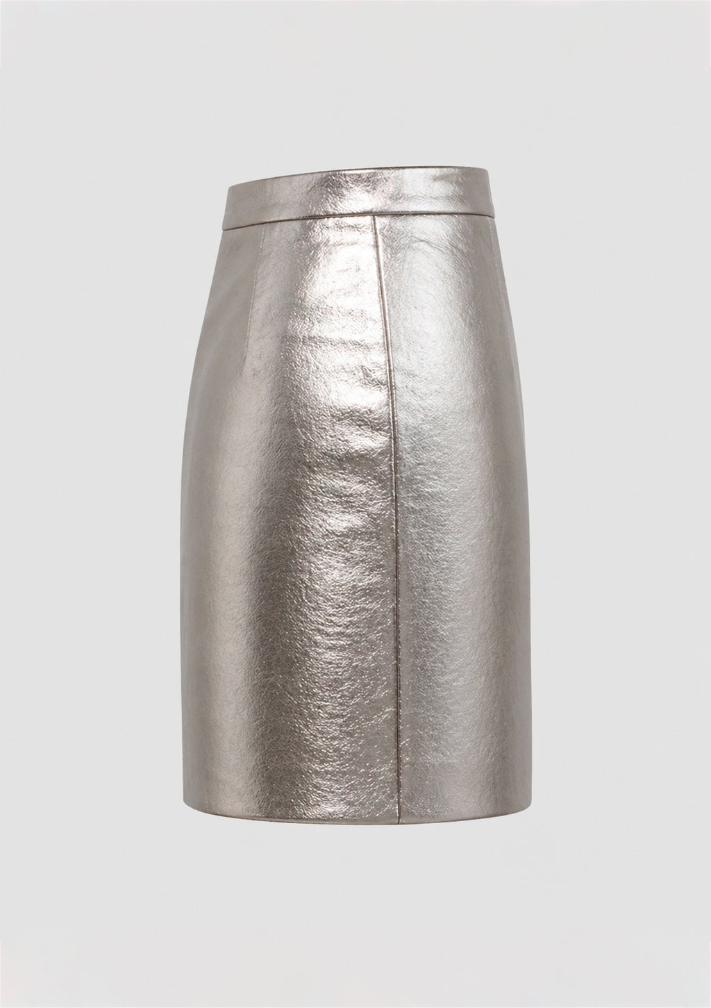 Metallic Silver Mini Skirt