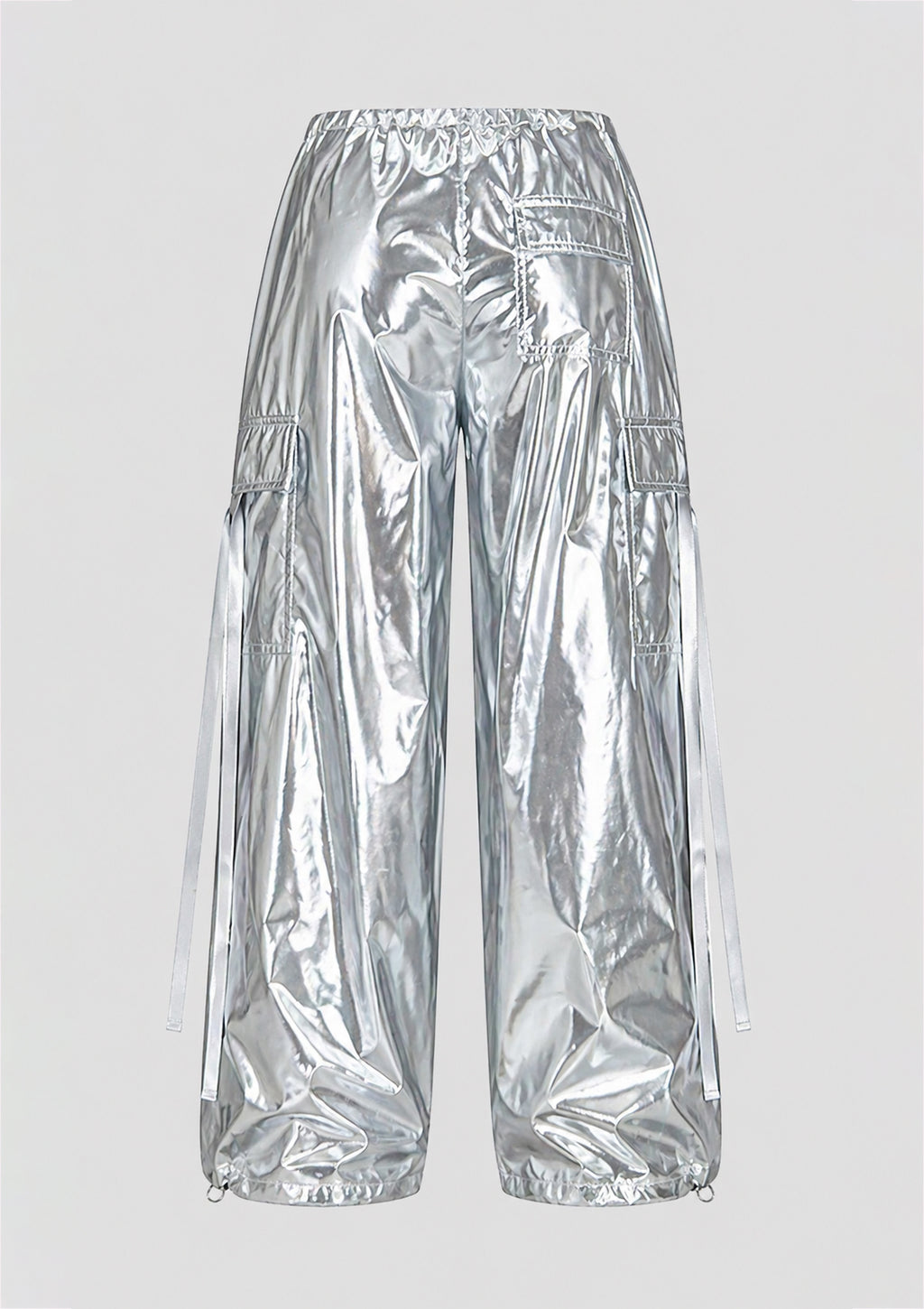 Silver Chrome Cargo Pants