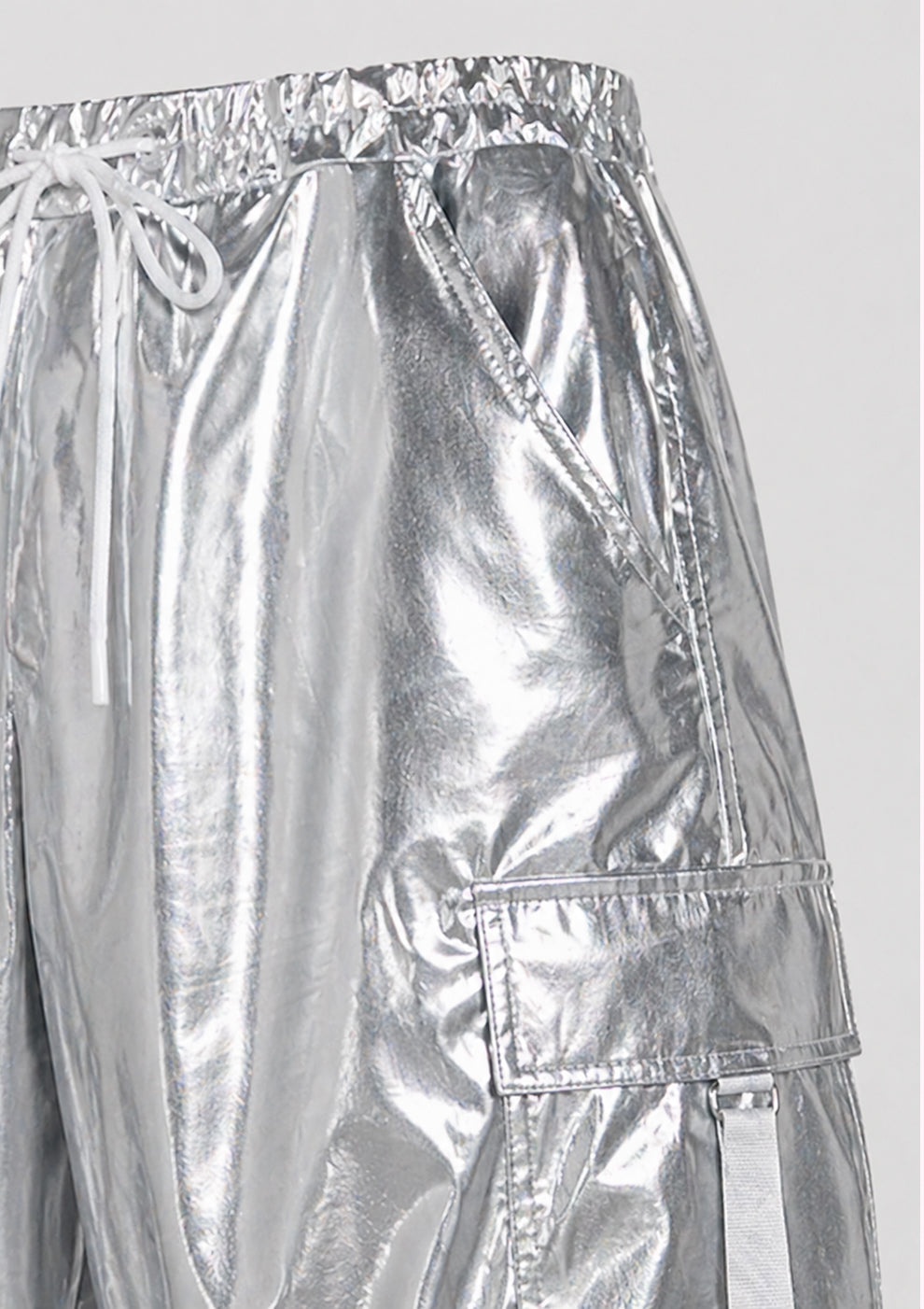 Silver Chrome Cargo Pants