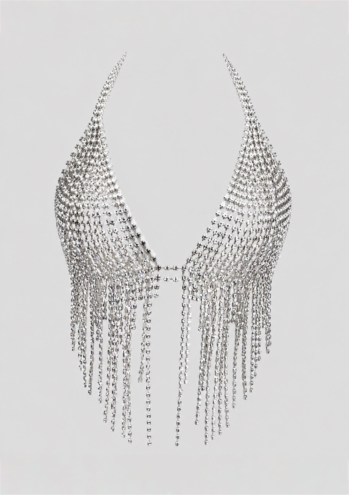Crystal Fringe Chain Top