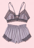 Grey Lace Lounge Set Kalla Clothing