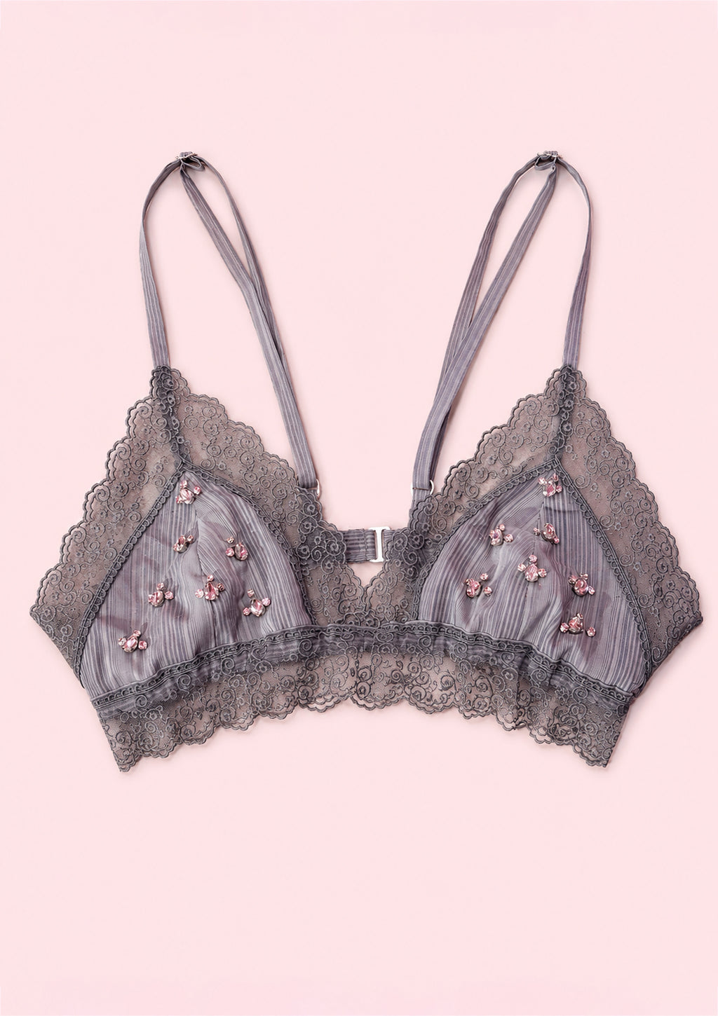 Grey Lace Lounge Set Kalla Clothing
