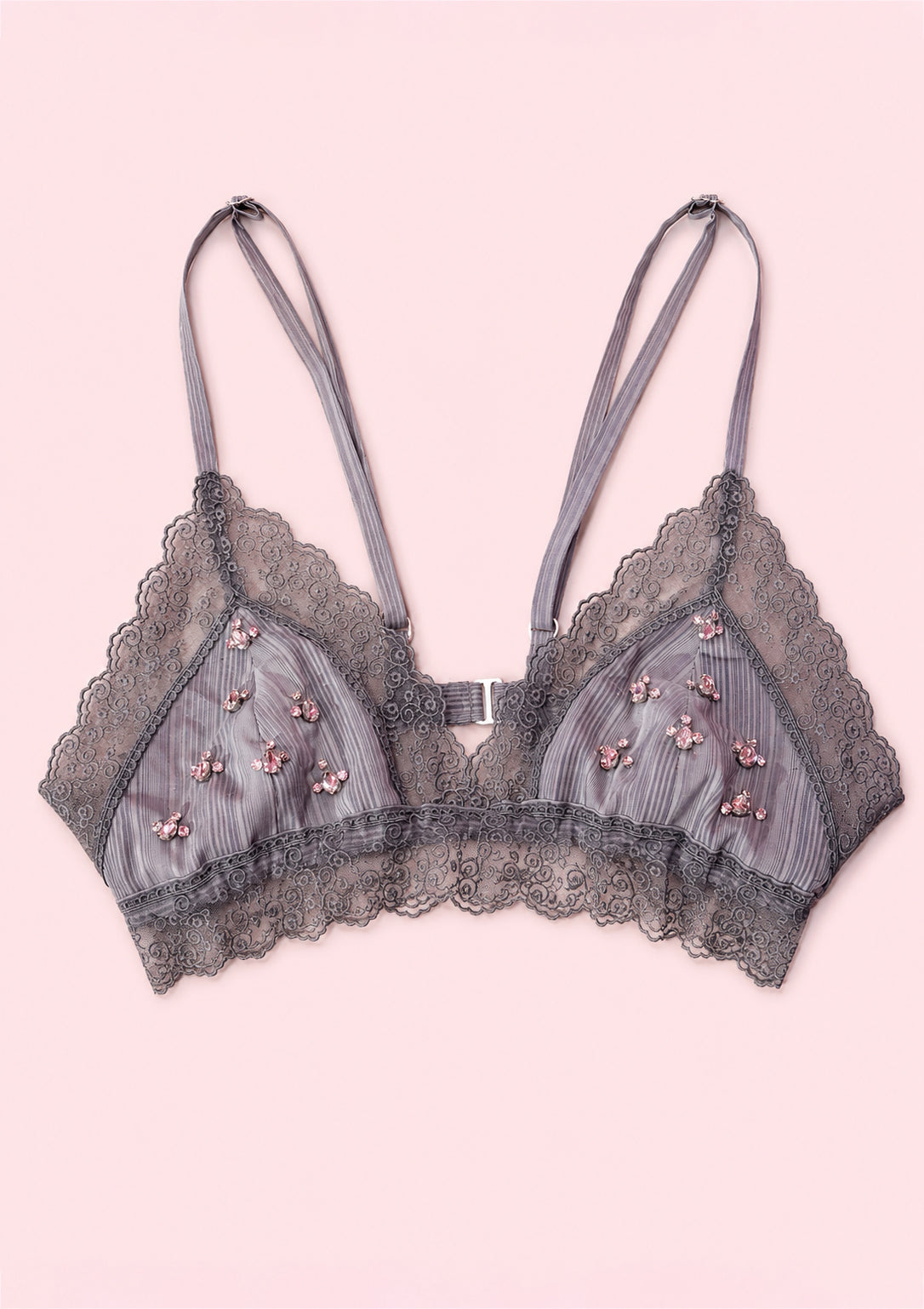 Grey Lace Lounge Set Kalla Clothing