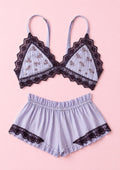 Purple Lace Lounge Set Kalla Clothing