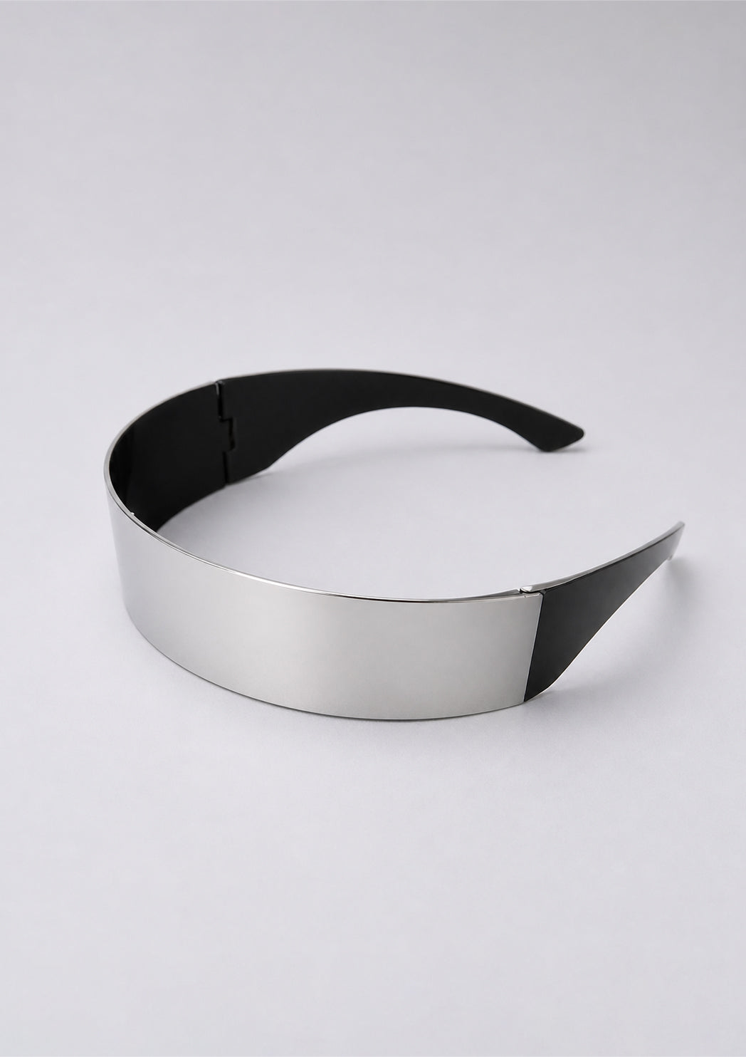 Black Futuristic Shield Sunglasses
